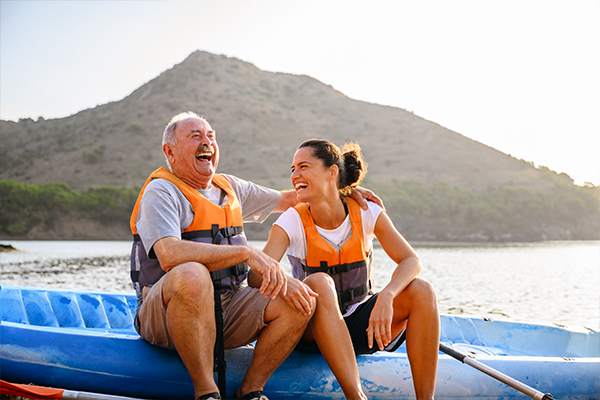 couple on kayak