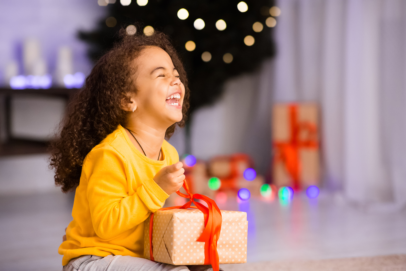 happy child with present