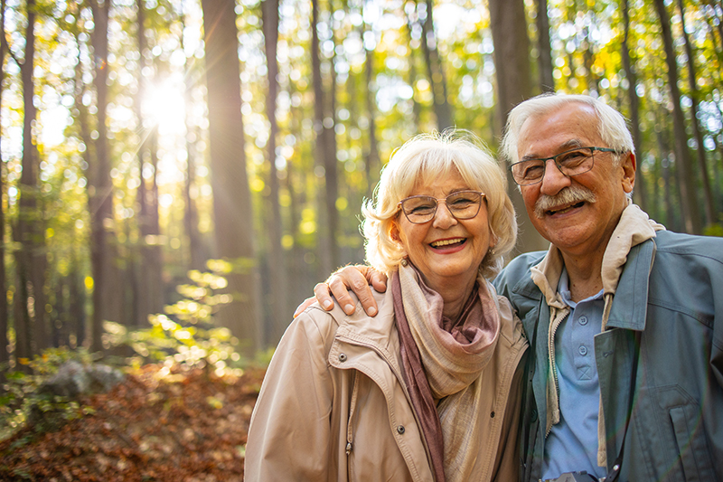 happy elder couple